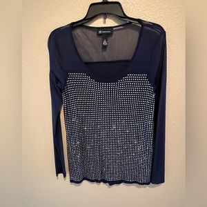 INC Studded Sheer Blouse